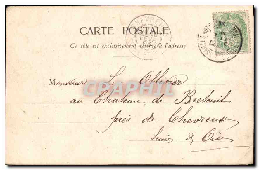 CPA Versailles la Galerie des Batailles  — Verso