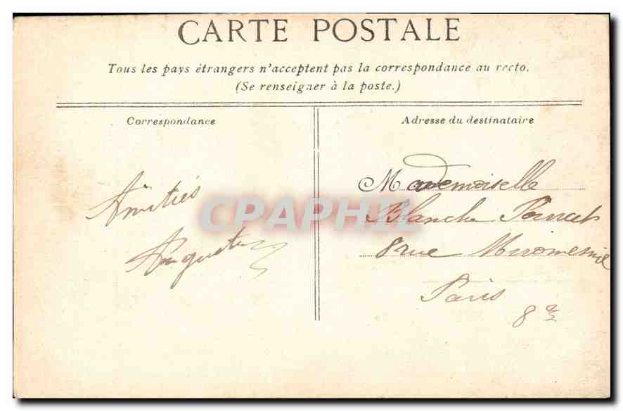 CPA Palais de Versailles galeries des Batailles  — Verso