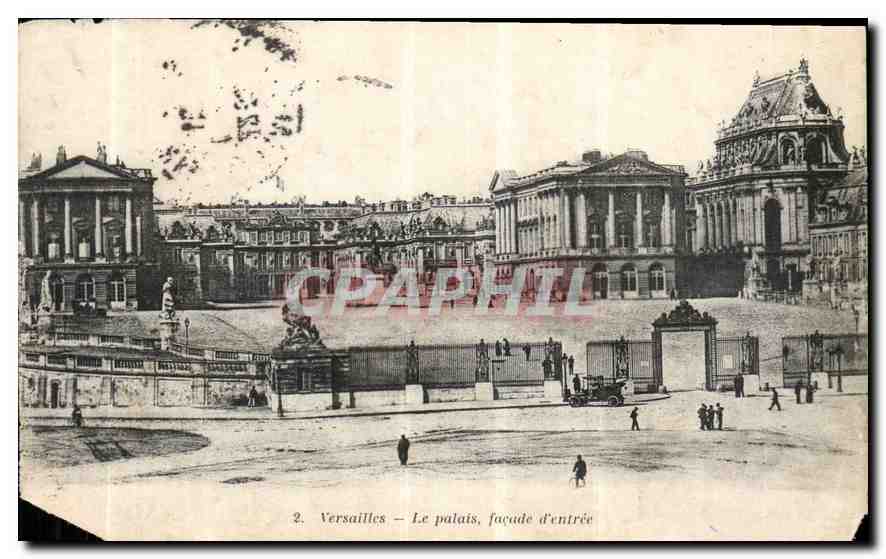 CPA Versailles le Palais Facade d'entree 