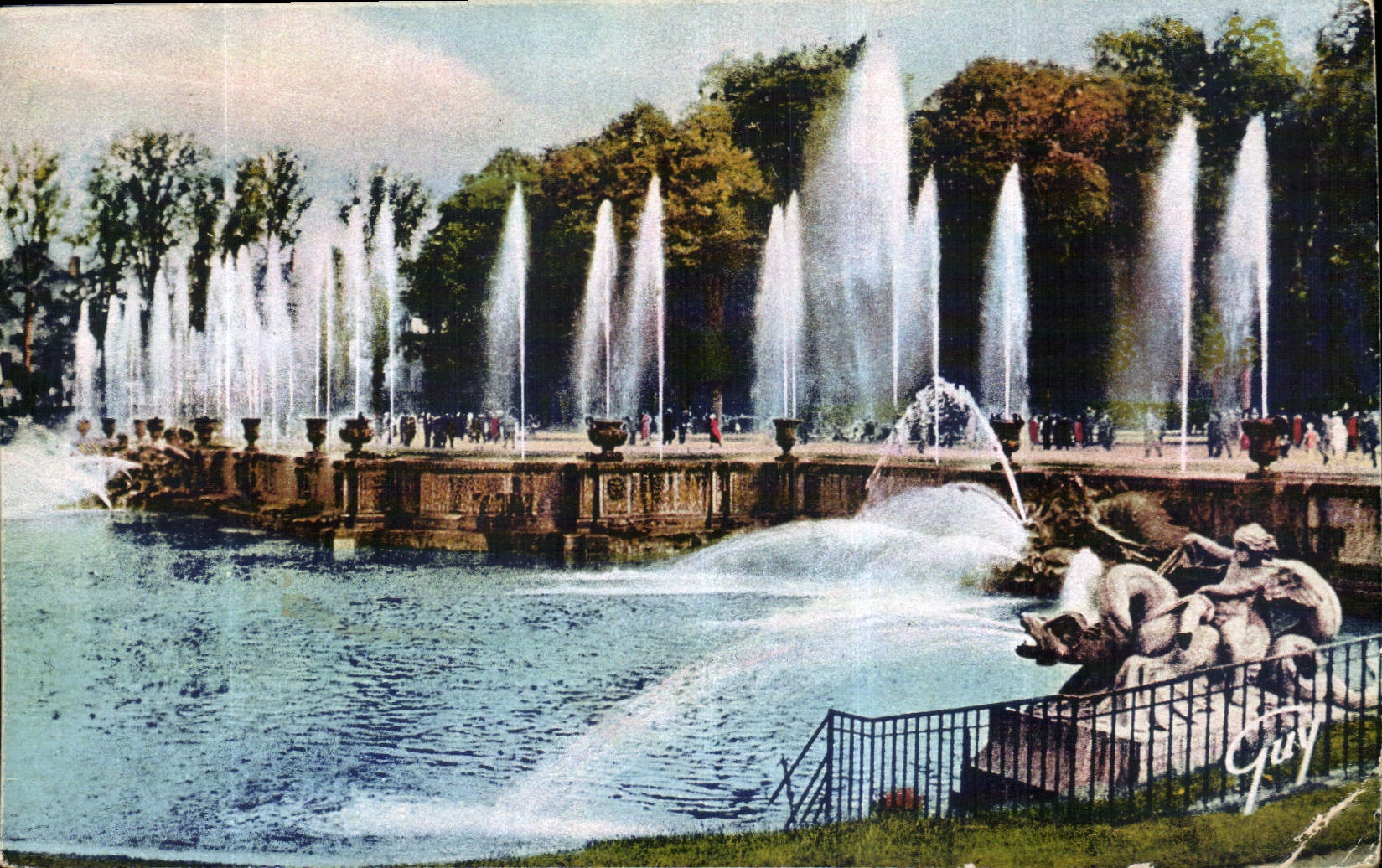 CPA Versailles Parc du Chateau les Grandes Eaux au Bassin de Neptune 