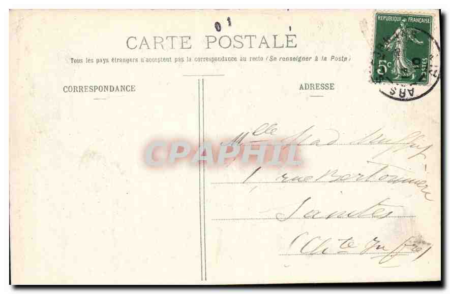 CPA Eglise d'Ars  — Rückseite