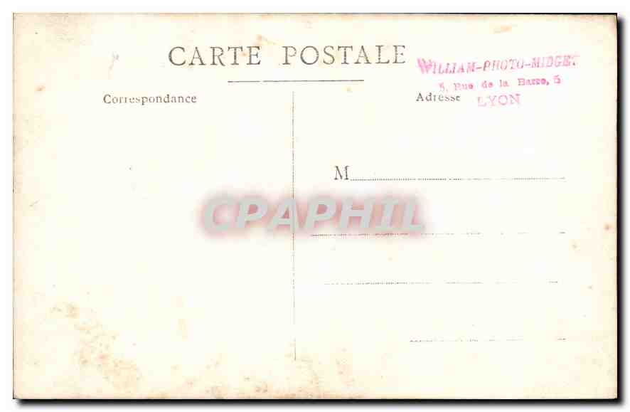 CARTE PHOTO Femme — Verso