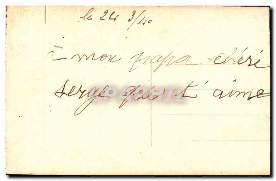 CARTE PHOTO Enfant — Rückseite