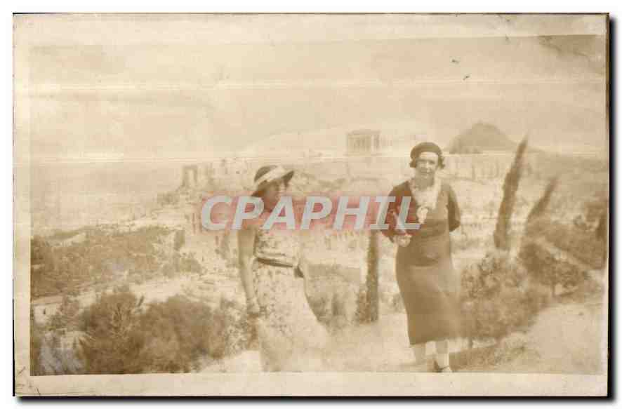 CARTE PHOTO Femmes Grece Athenes
