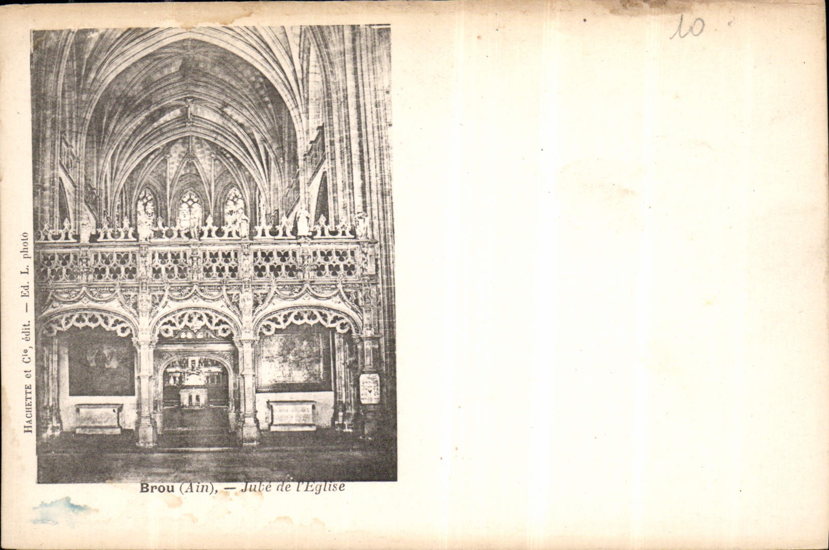 Brou (Ain) — Jubé de l'Église — Hachette et Cie, édit. — Ed. L. photo