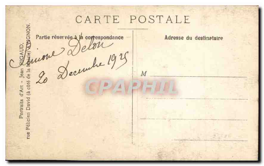 CARTE PHOTO Enfant — Verso