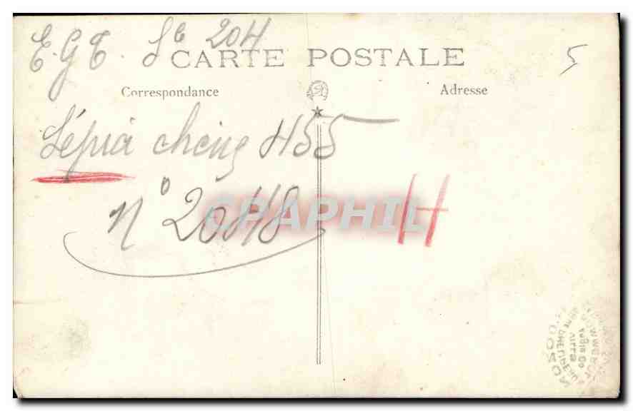 CARTE PHOTO Homme Pommerol — Verso