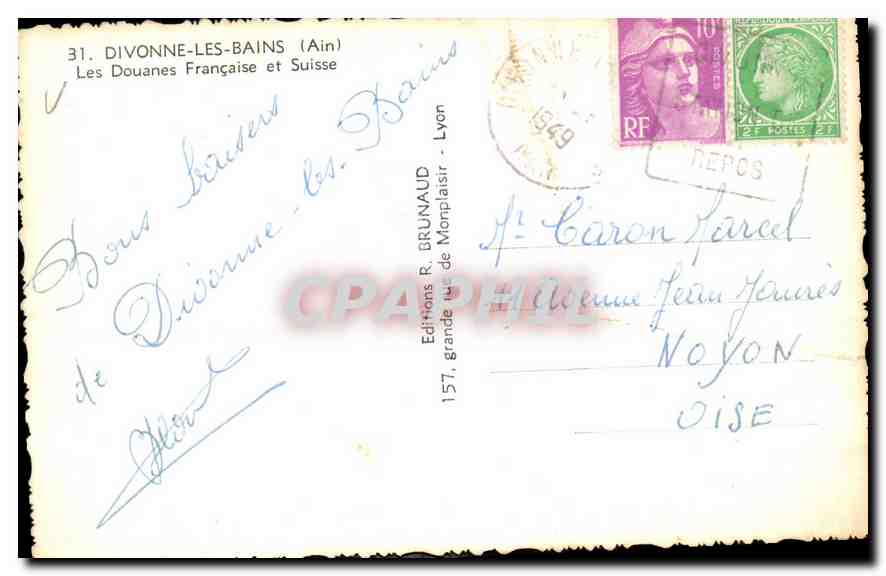 Divonne-les-Bains — Bureau fiscal français — Éditions R. Brunaud — Reverso