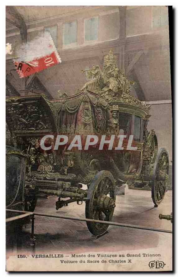 CPA Versailles Musee des voitures au Grand Trianon Voiture du Sacre de Charles X 