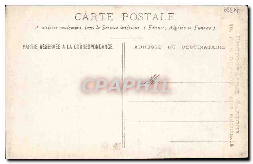 CARTE PHOTO Homme — Verso