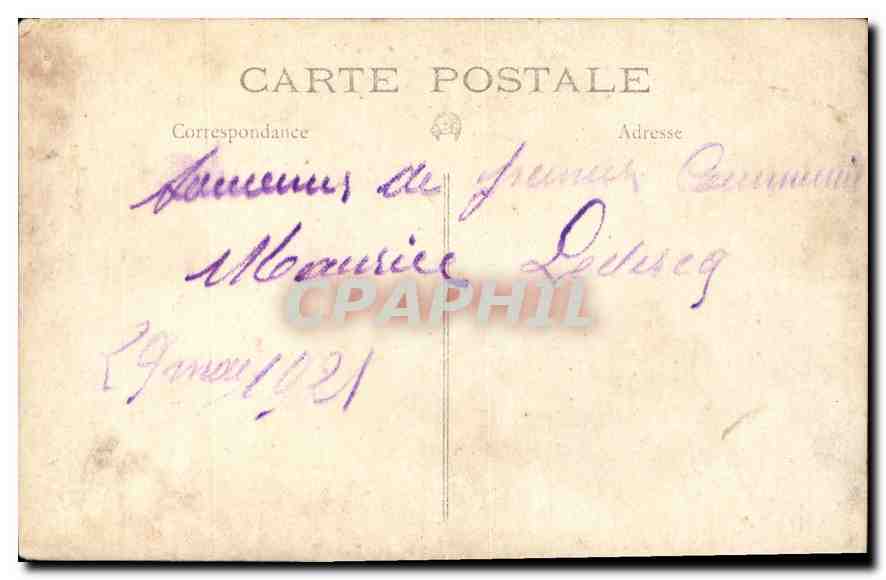 CARTE PHOTO Enfant Communiant — Rückseite