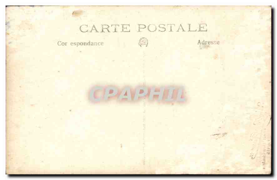 CARTE PHOTO Femme Paris — Verso
