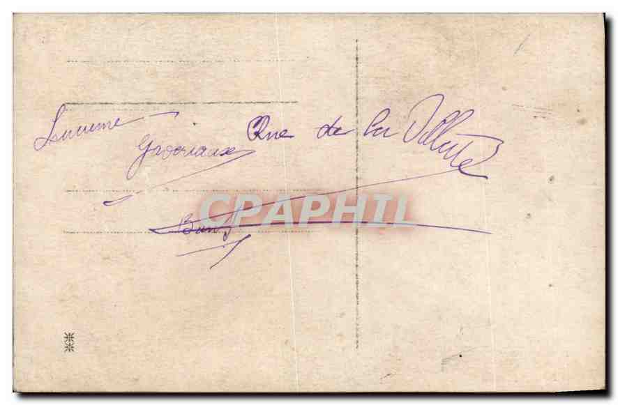CARTE PHOTO Hommes pipe  — Verso