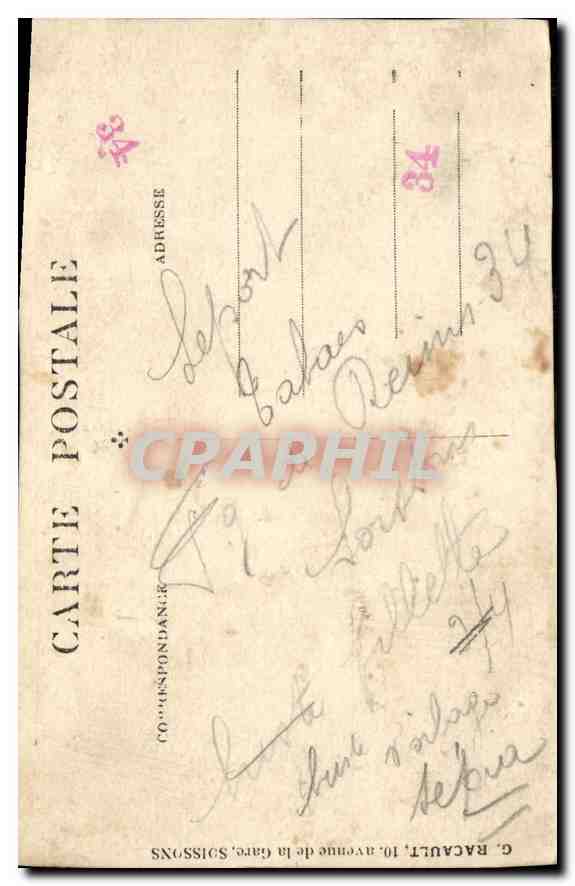 CARTE PHOTO Femmes Enfant — Rückseite