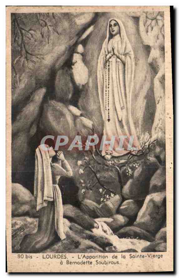 CPA Lourdes l'Apparation de la sainte Vierge a Bernadette Soubirous 