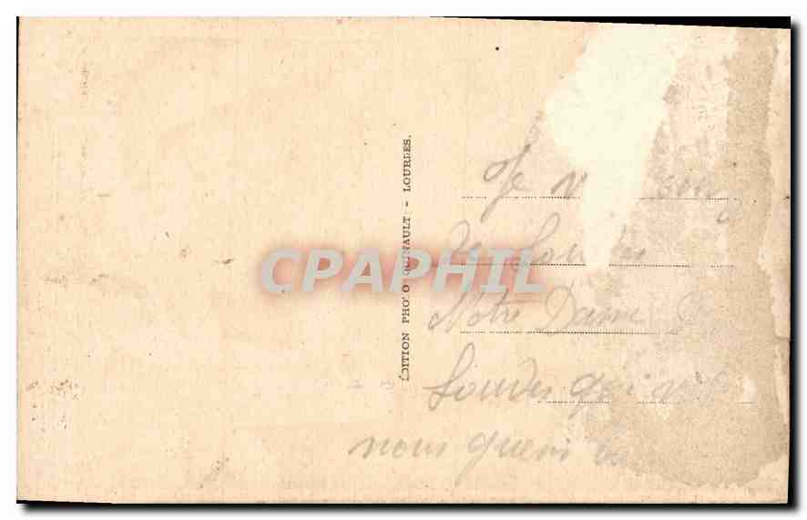 CPA Lourdes l'Apparation de la sainte Vierge a Bernadette Soubirous  — Verso