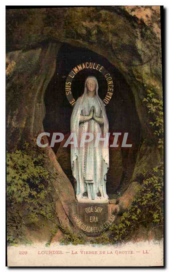 CPA Lourdes la Vierge de la Grotte 