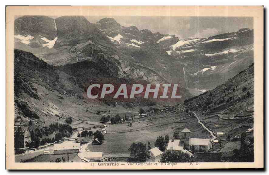 CPA Gavarnie vue generale et le cirque 