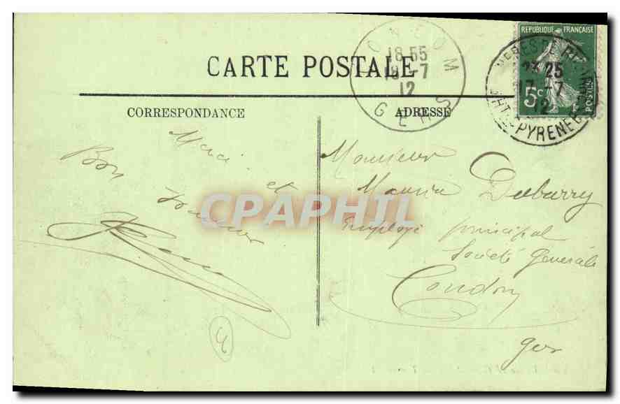 Vallée de Grip et Col du Tourmalet — LL — n°73 — Verso