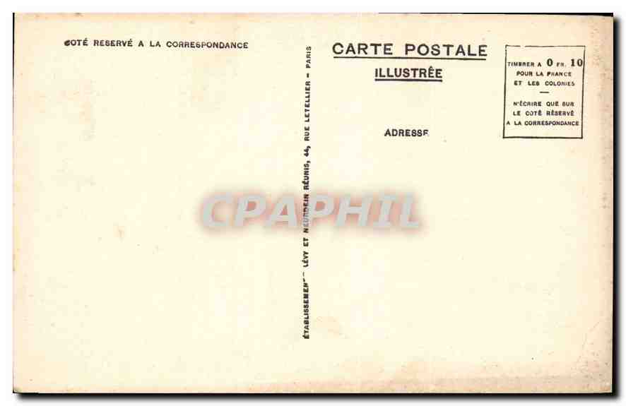 CPA Lourdes la basilique et le gave  — Verso