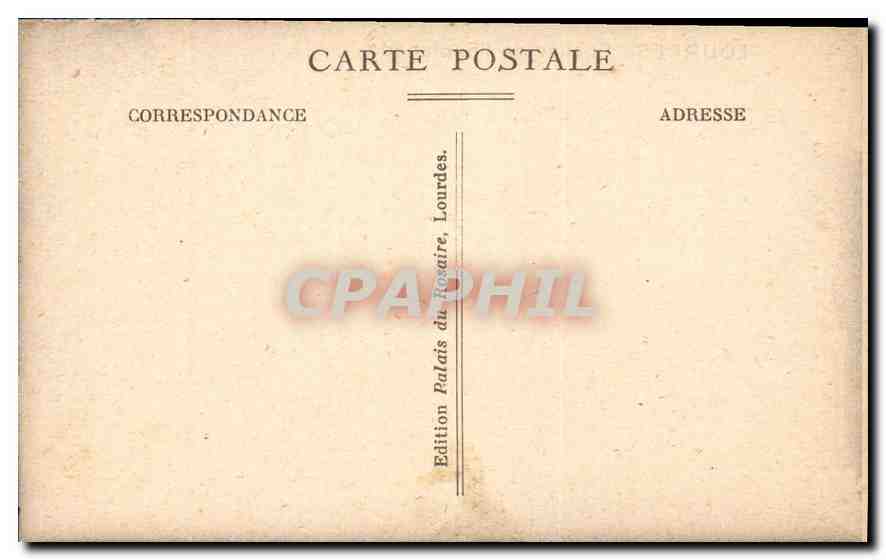 CPA Lourdes Entree de l'Esplanade  — Verso