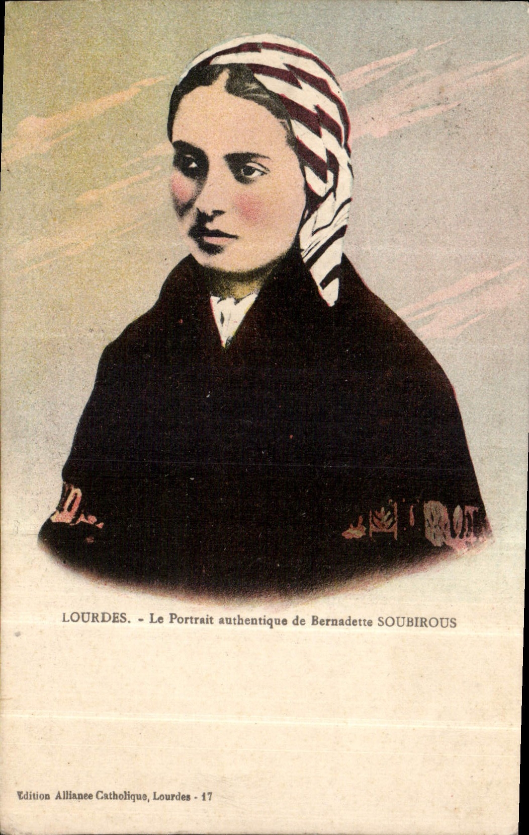 CPA Lourdes le Portrait authentique de Bernadette Soubirous 