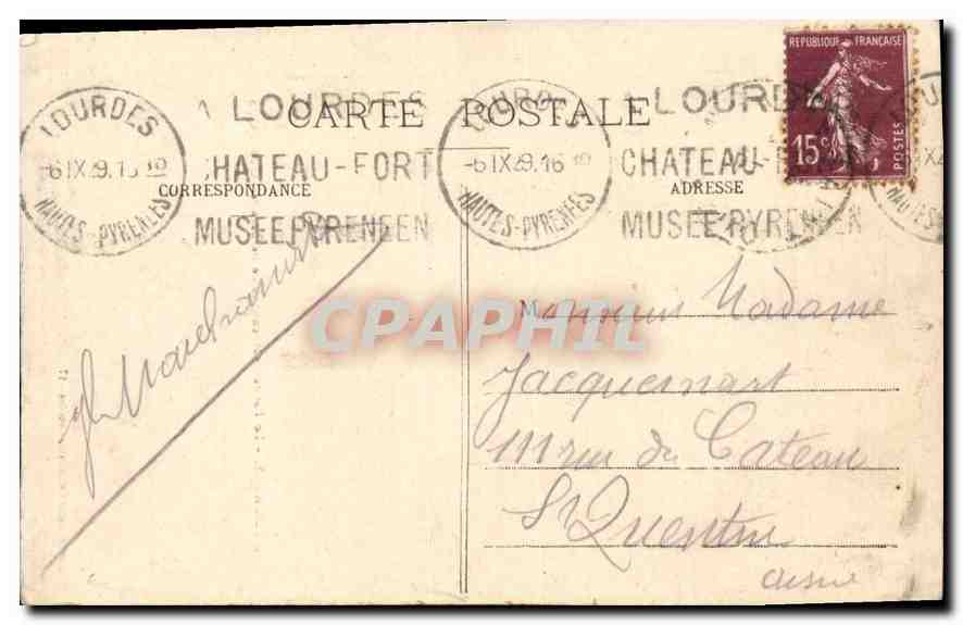 CPA Lourdes le Portrait authentique de Bernadette Soubirous  — Verso