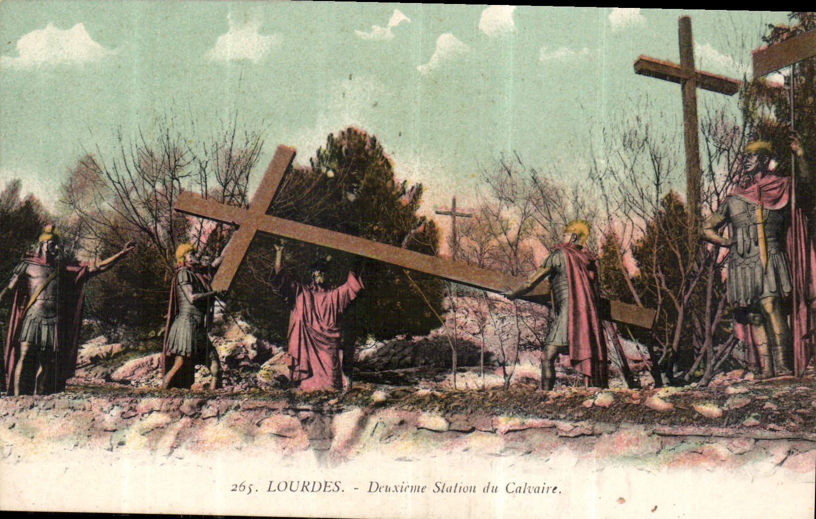CPA Lourdes Deuxieme Station du Calvaire 