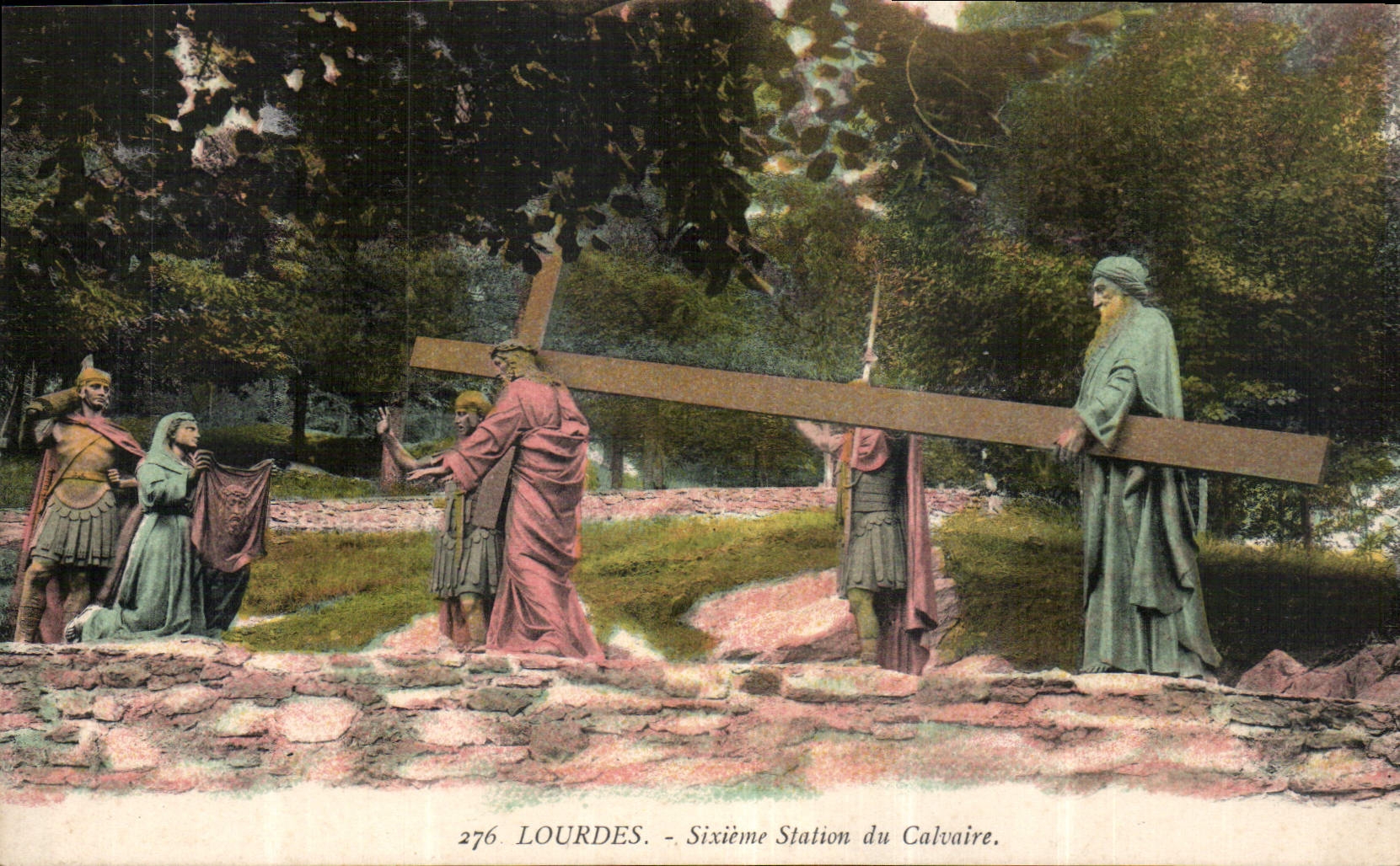 CPA Lourdes Sixieme Station du Calvaire 