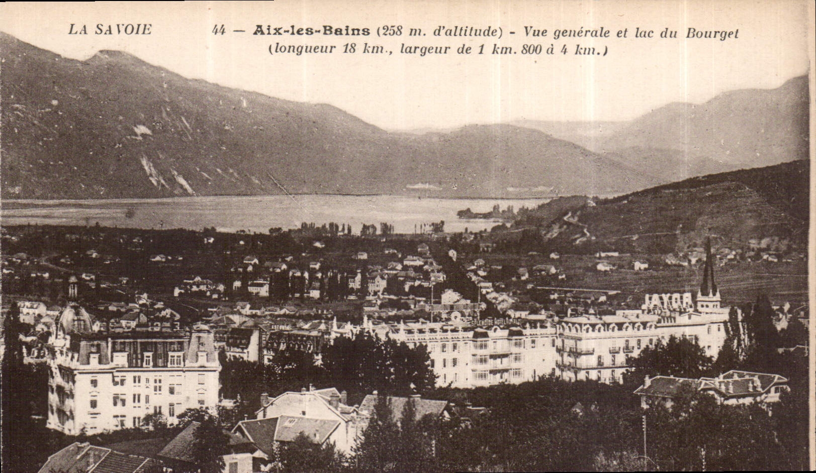 CPA Aix les Bains Vue generale et Lac du Bourget 