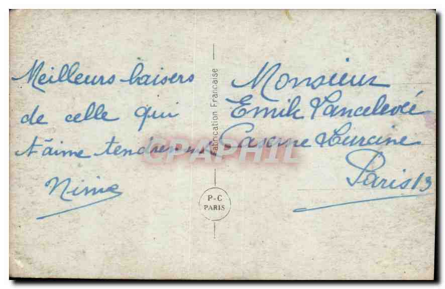 CPA Femme — Rückseite