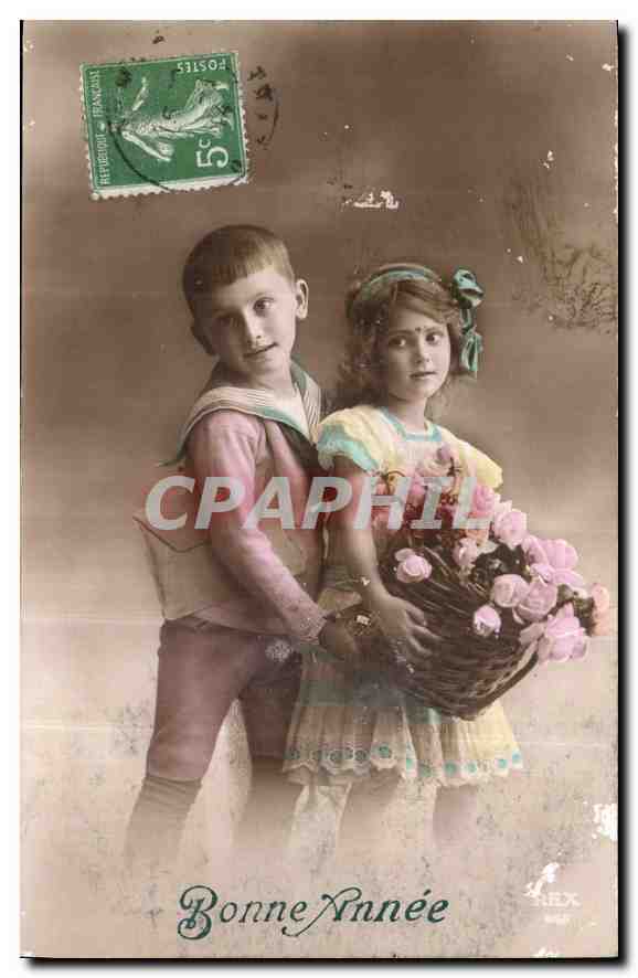 CPA Bonne Annee Enfants
