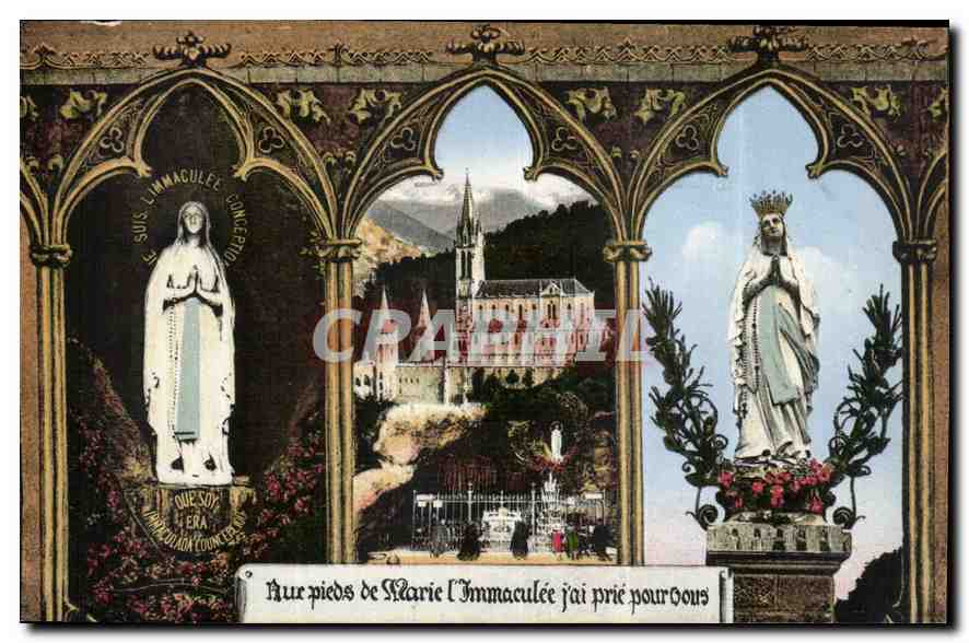 CPA Aux pieds de Marie 