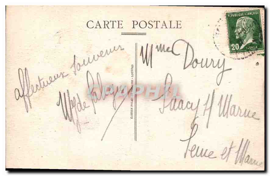 CPA Lourdes Vallee d'Argeles prise du Pic du Jer  — Verso
