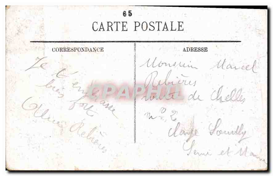 CPA Lourdes le Chateau fort  — Verso