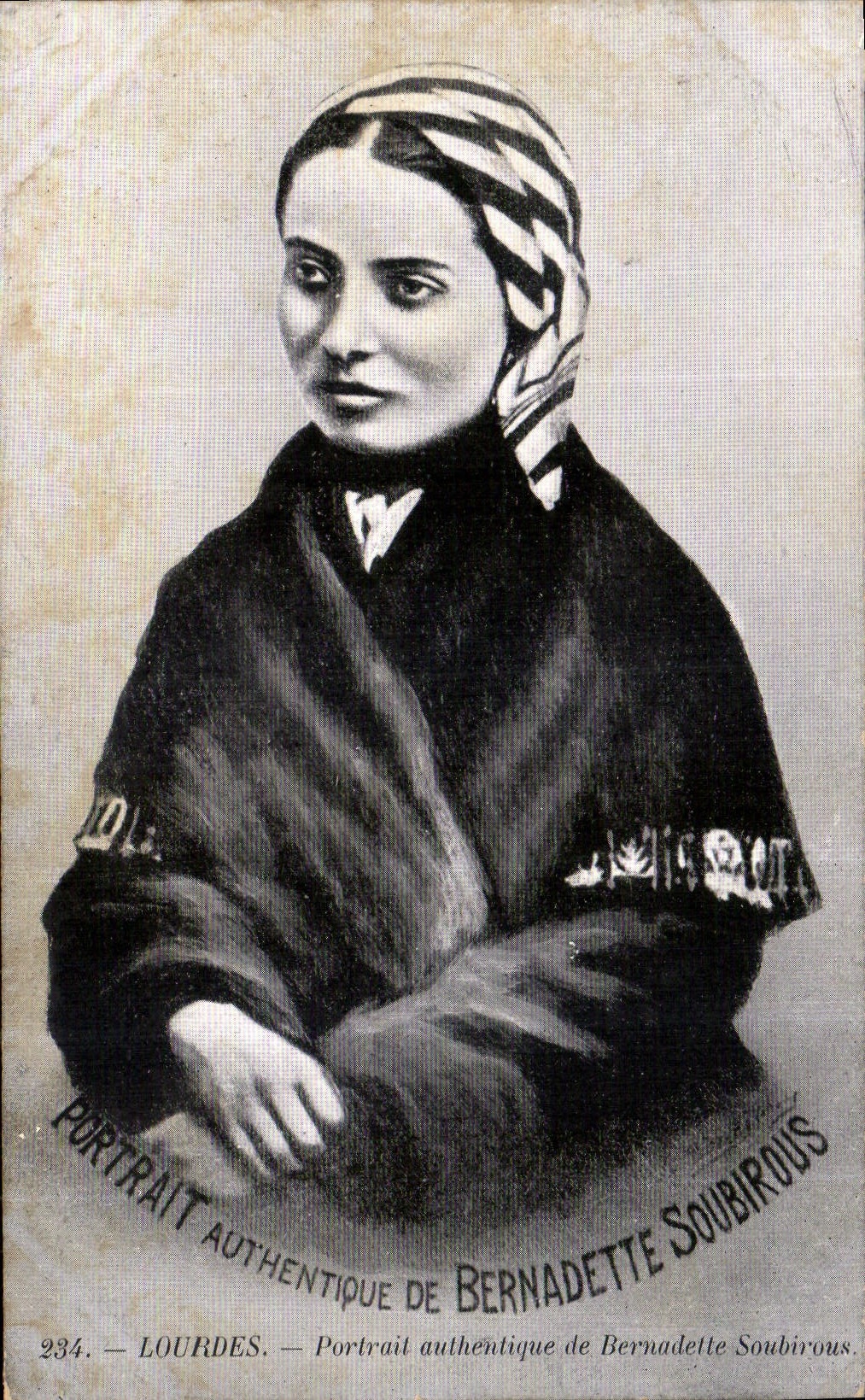 CPA Lourdes Portrait authentique de Bernadette Soubirous 
