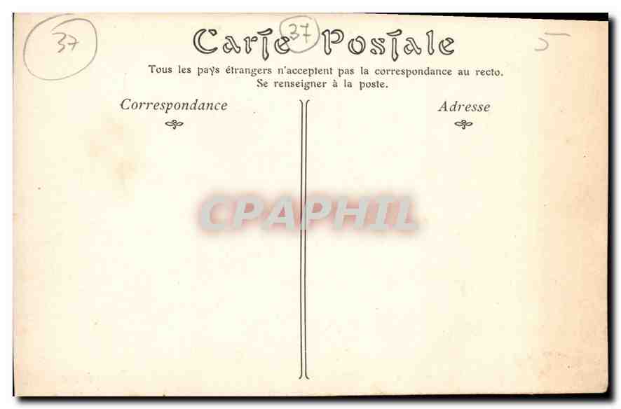 CPA Luynes Indre et Loire le chateau  — Rückseite