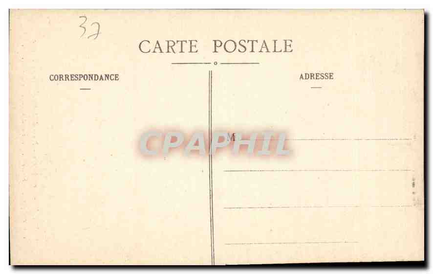 CPA Amboise le chateau porte de l'Ancien Jeu de Pauine contre laquelle Charles VIII se blessa mortel — Rückseite