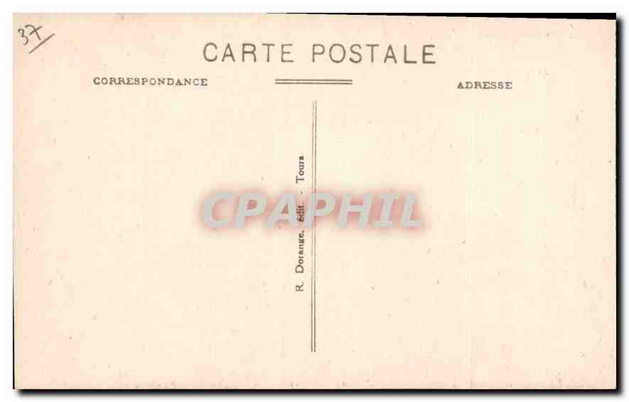 CPA Langeais I et L le Chateau mon hist siecle ou fut celebre en 1491 le mariage du roi Charles VIII — Rückseite
