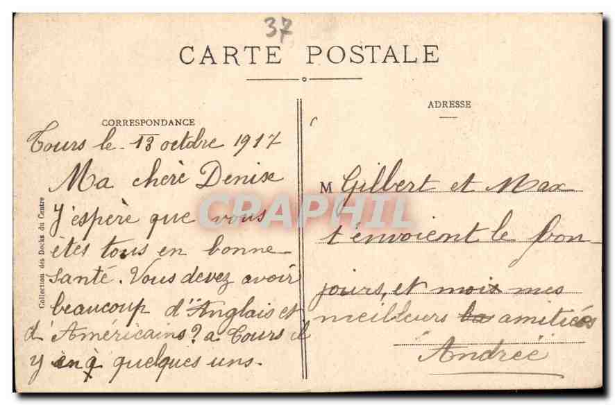 CPA Villandry I et L le Chateau  — Rückseite