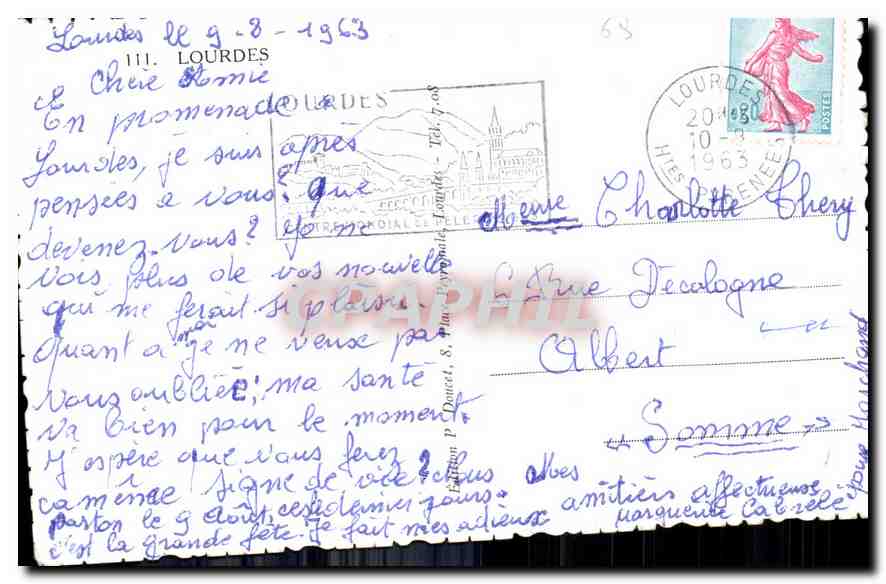 CPA Lourdes  — Verso