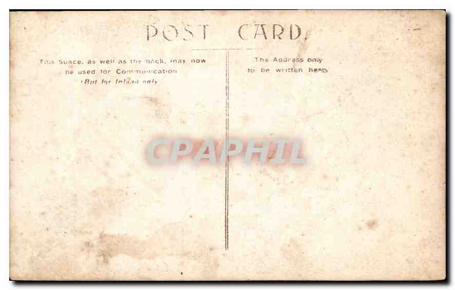 CARTE PHOTO Femme Chien — Verso
