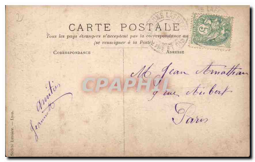 CARTE PHOTO Enfant — Verso