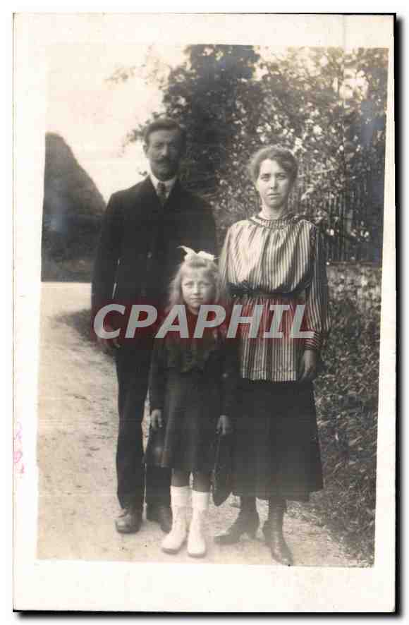 CARTE PHOTO Enfant Femme