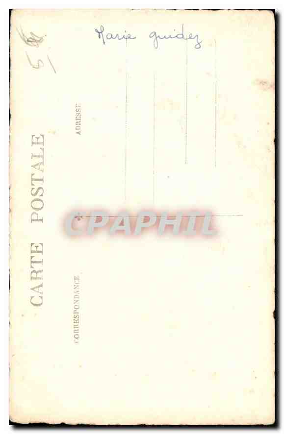 CARTE PHOTO Femme — Verso