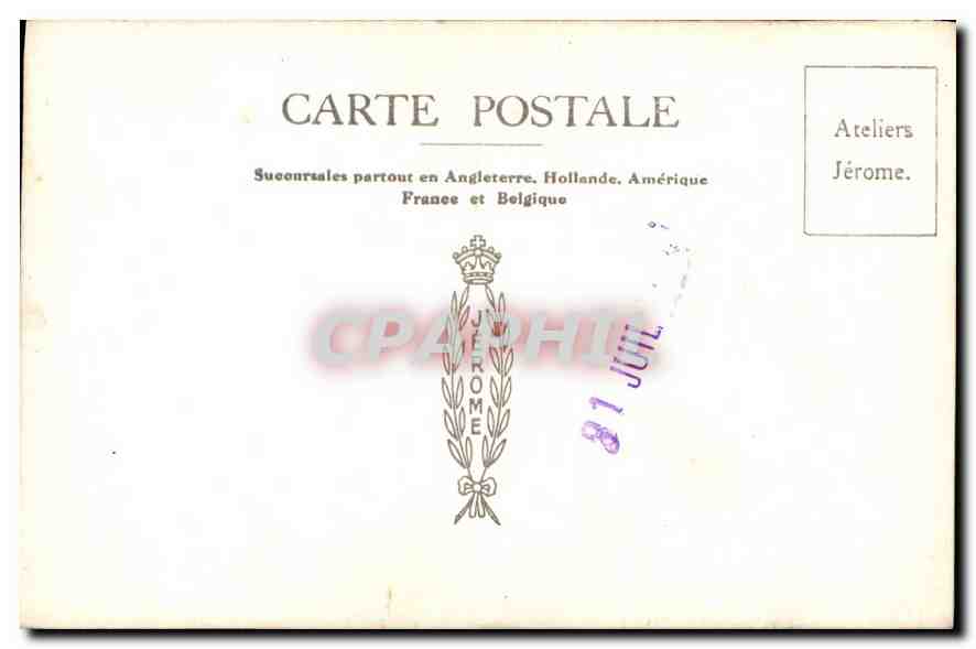 CARTE PHOTO Femme — Verso
