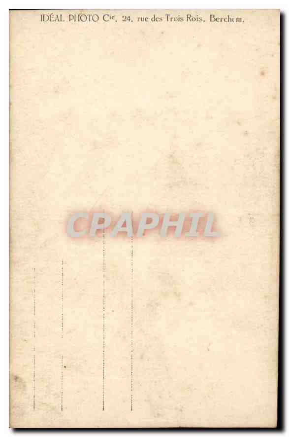 CARTE PHOTO Homme — Verso