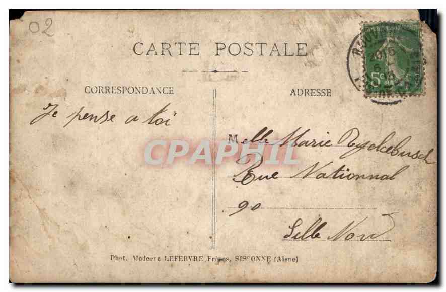CARTE PHOTO Hommes Avion Lefebvre Aviation — Verso