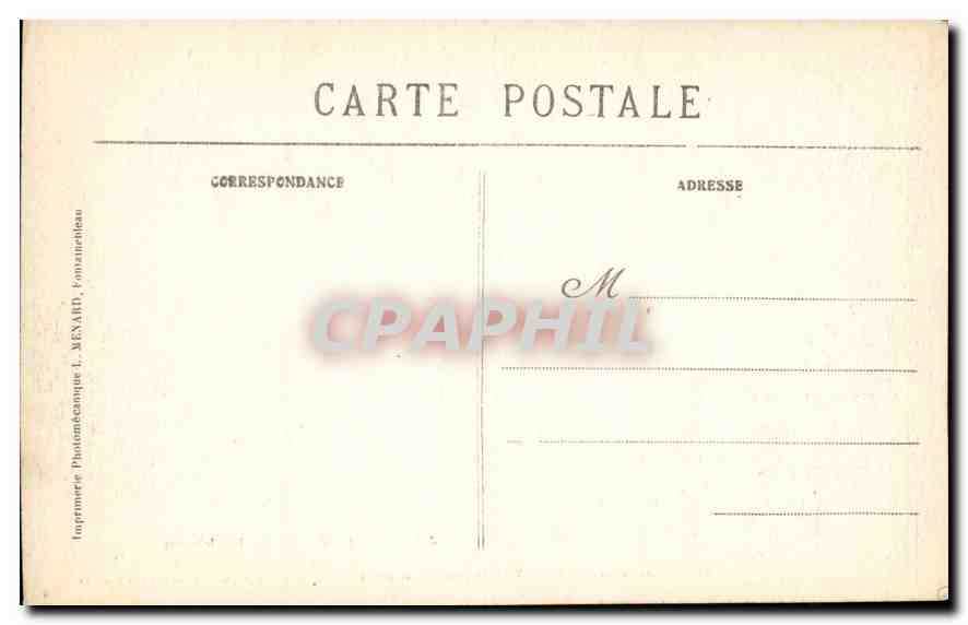Palais de Fontainebleau — Salon de Musique de Marie-Antoinette — Collection Artistique L. M. — Verso