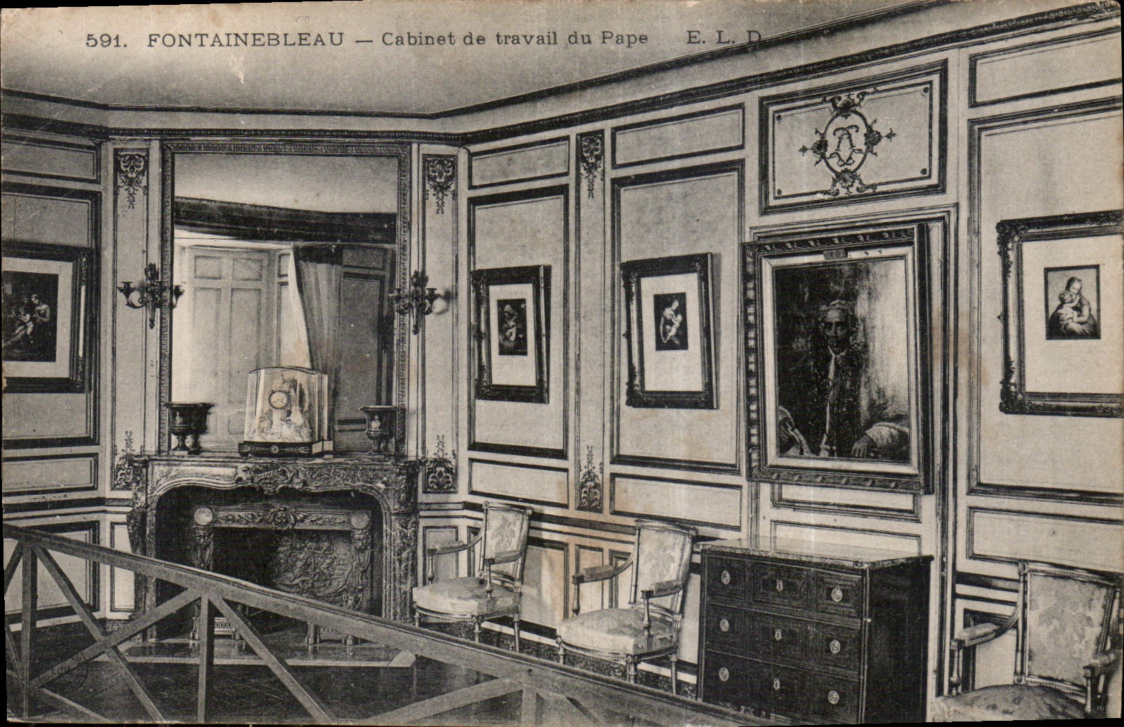 Fontainebleau — Cabinet de travail du Pape — E. L. D. n°591